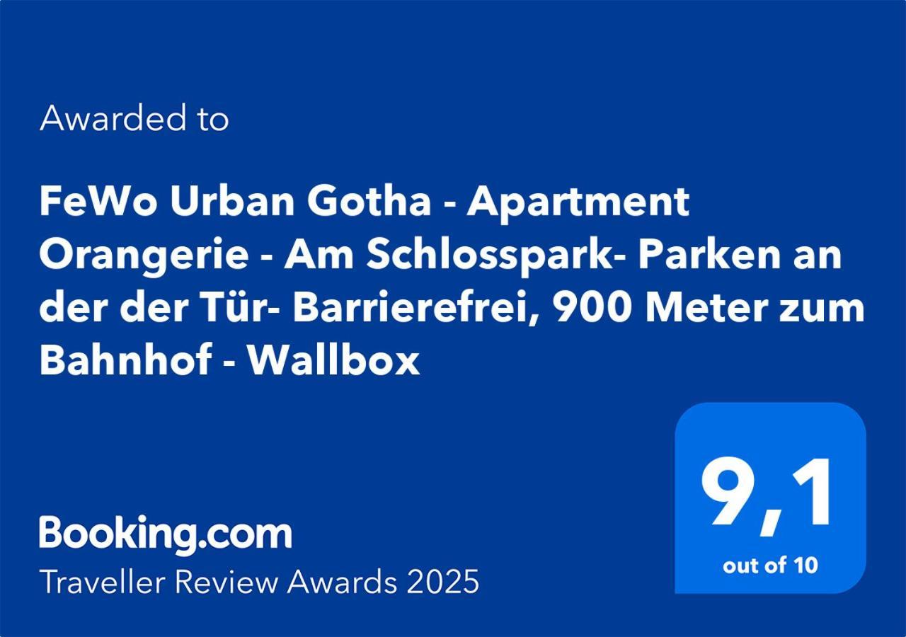 Fewo Urban Gotha - Apartment Orangerie - Am Schlosspark- Parken An Der Der Tuer- Barrierefrei, 900 Meter Zum Bahnhof - Wallbox Екстер'єр фото